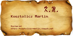 Kosztolicz Martin névjegykártya